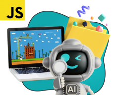 Язык программирования JavaScript + AI. Проектное обучение + геймификация + AI-помощники - КИБЕРшкола программирования для детей, компьютерные курсы для школьников, начинающих и подростков - KIBERone г. Нововоронеж