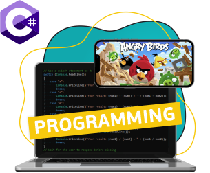 Программирование на C#. Удивительный мир 2D-игр - КИБЕРшкола программирования для детей, компьютерные курсы для школьников, начинающих и подростков - KIBERone г. Нововоронеж